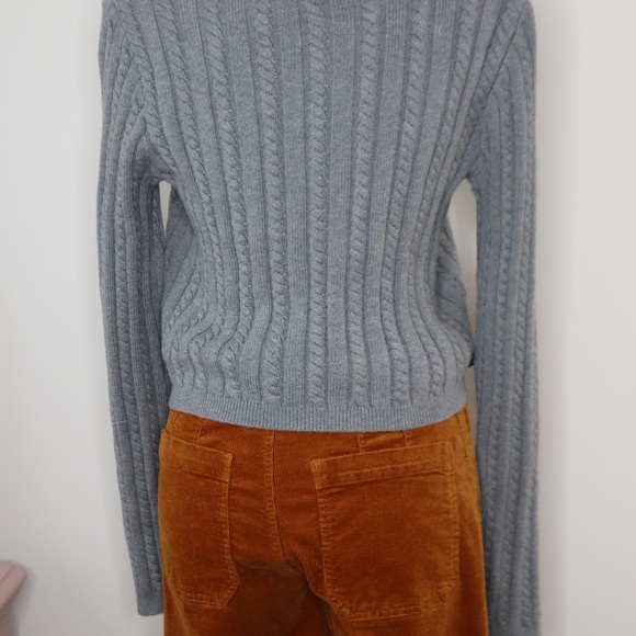 LA Hearts Knit Cropped Sweater Grey Size Small - Picture 3 of 4